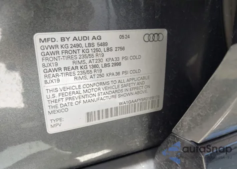 2024 Audi Q5 Premium 45 Tfsi S Line Quattro from USA, damaged, VIN WA1GAAFY5R2109175